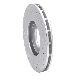 Hummer H1 Brake Rotor (1) - Front RightRear Right - R1 Concepts - Drilled & Slotted - Silver - `96-`06